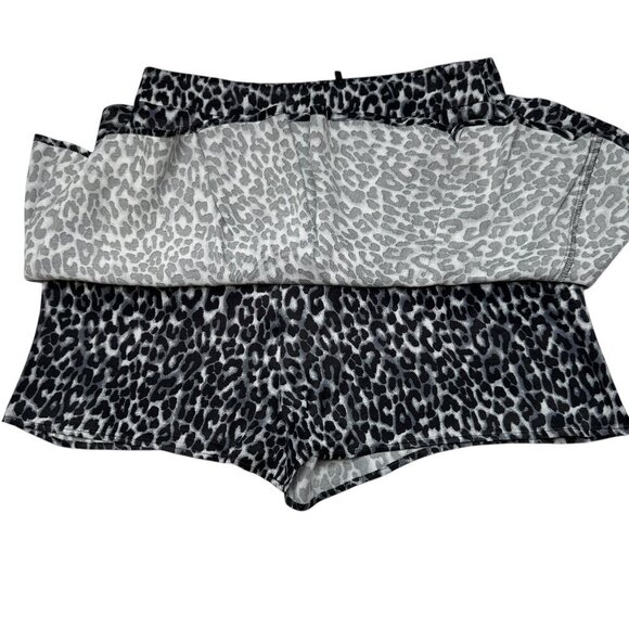 Zara Leopard Print Mini Skort Black/Navy Sz S NWT - Picture 4 of 10